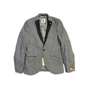 Noose & Monkey Men Blazer Size S Black Houndstooth Classic Button Long Sleeve